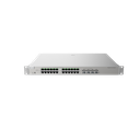 24 × 10/100/1000Base-T copper ports with auto-negotiation, 4 × 1GE SFP ports, fixed single AC power supply, PoE/PoE+ power supply, 370 W PoE power supply