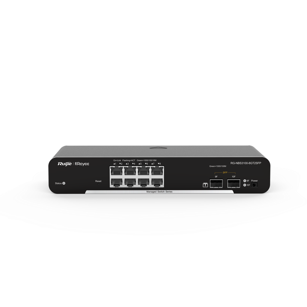 8-Port Gigabit L2 Managed Switch, 8 Gigabit RJ45 Ports,2 SFP Slots, Desktop Steel Case
