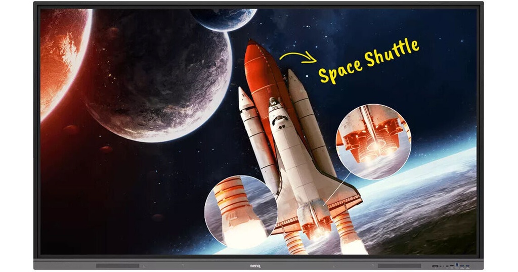 شاشة تفاعلية من سلسلة Essential من نوع BenQ RE7503، بحجم 75 بوصة وبدقة 4K.