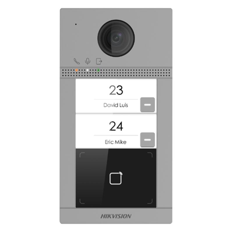جرس باب مزدوج من هيكفيجن DS-KV8213-WME1(B) 