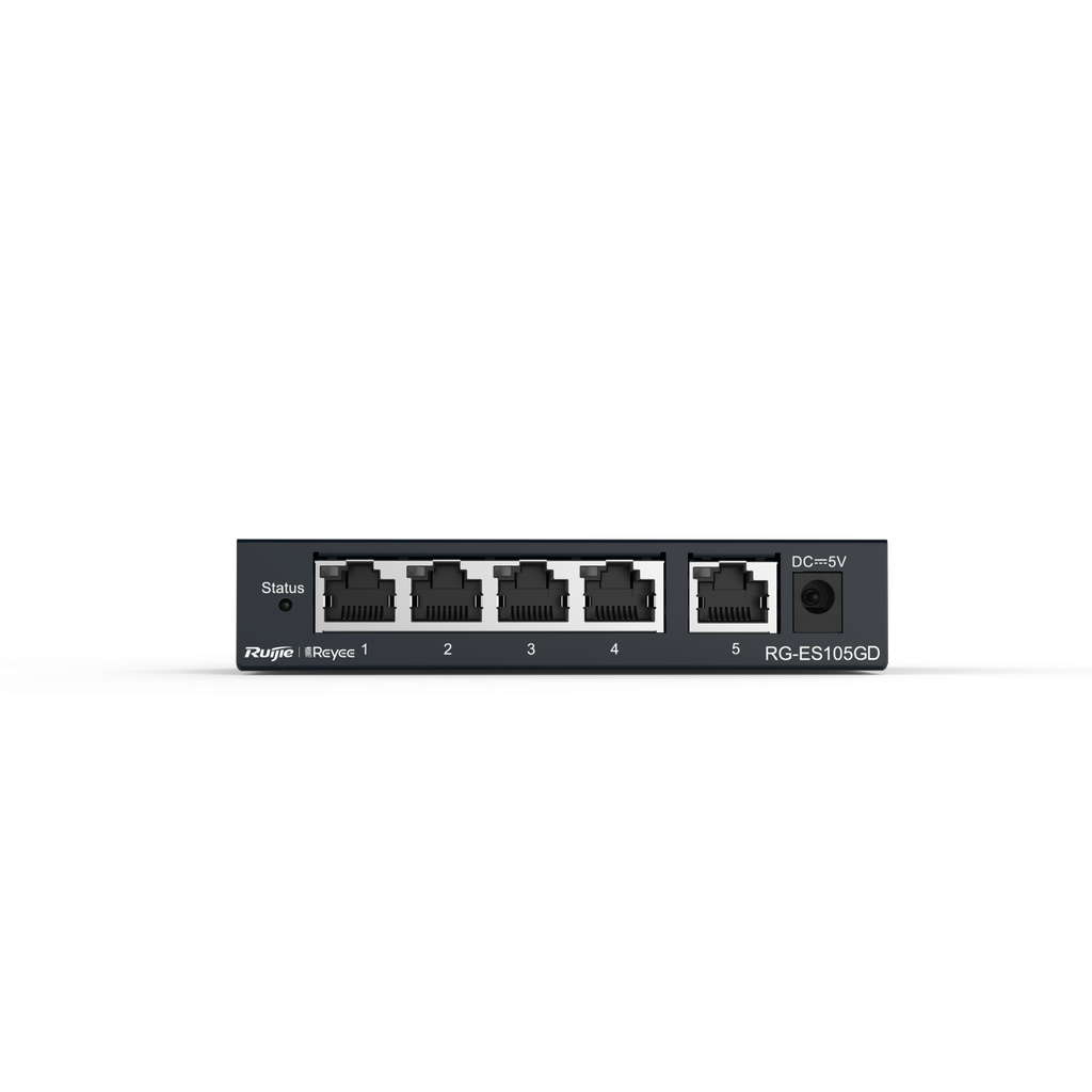 5-Port Gigabit unmanaged Switch, 5 Gigabit RJ45 Ports ,Steel Case
