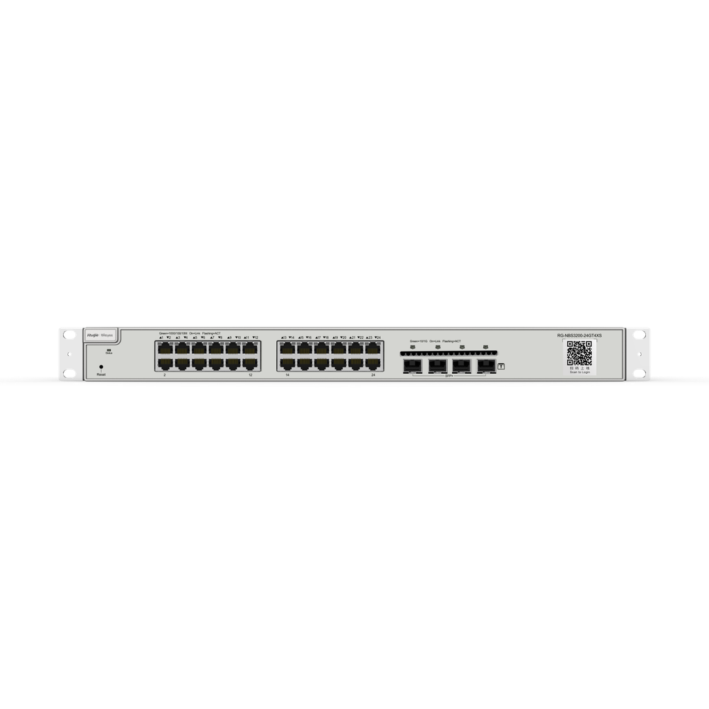 24-Port L2 Managed 10G Switch, 24 Gigabit RJ45 Ports, 4 *10G SFP+ Slots,19-inch Rack-mountable Steel Case
